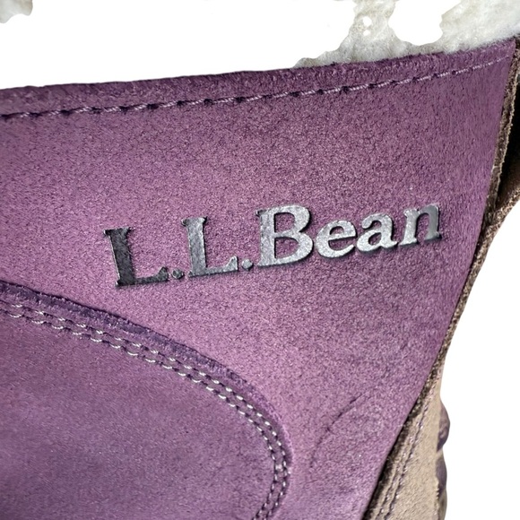 LL Bean Boots Women's 284882 Snow Winter Purple Duck Boots Water-proof Size 10 - Picture 10 of 15